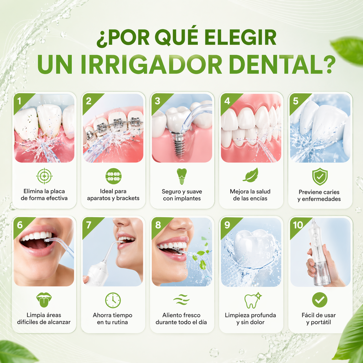 Irrigador Bucal Limpieza Profunda ┃CleanSmile™