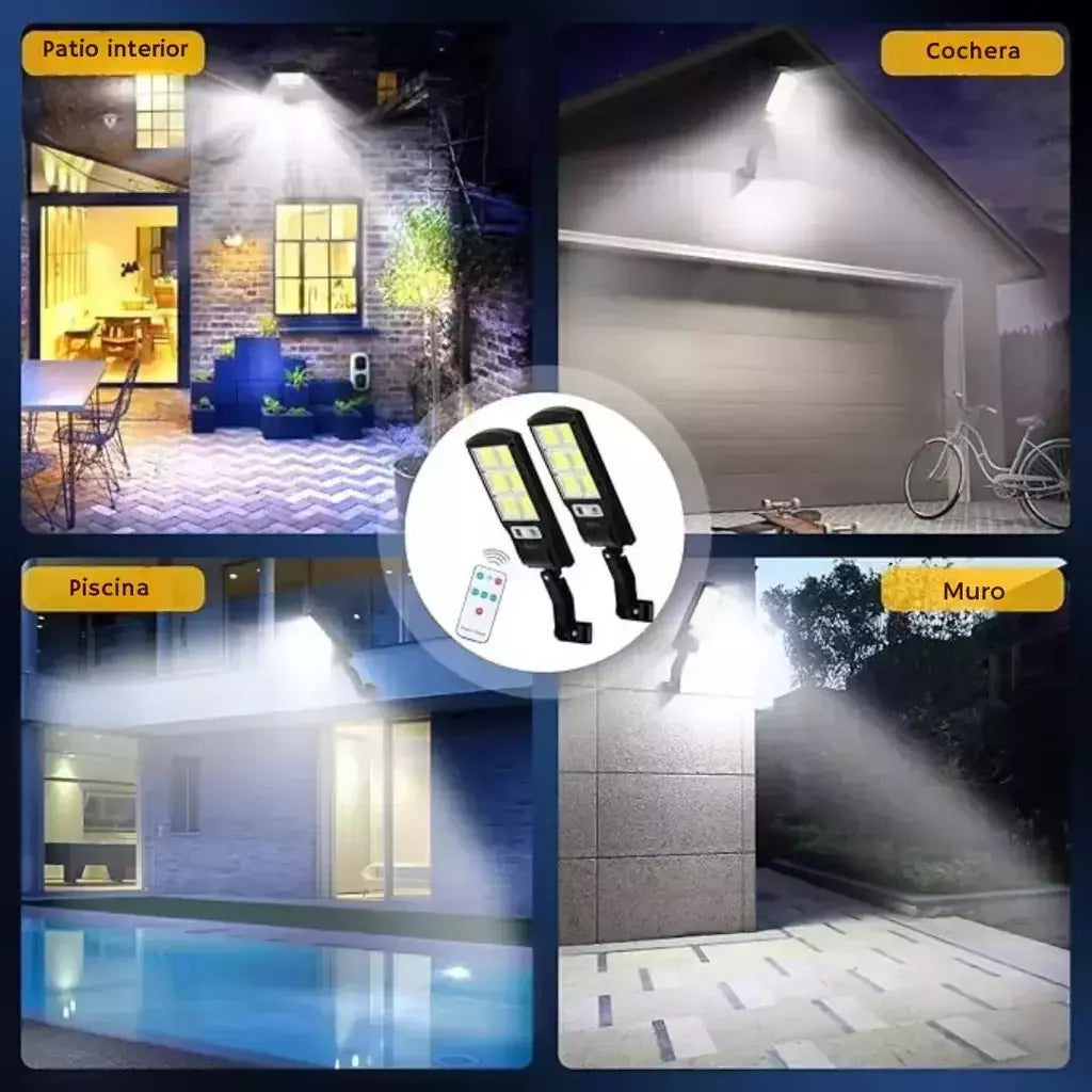 2X1 REFLECTOR SOLAR LED 1000W PARA EXTERIORES | SIN CABLES, SIN FACTURAS
