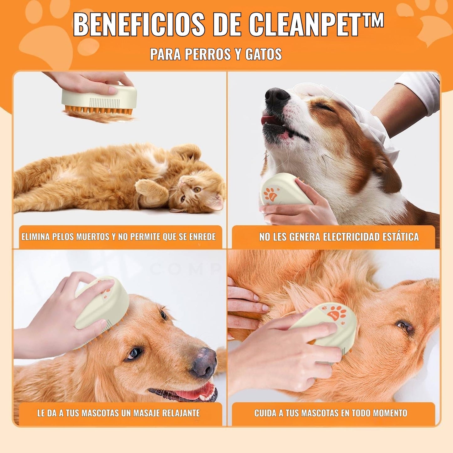 Peine 4 en 1 CleanPet™ │ Oferta 2x1 │ Cuidado Premium para tú mascota