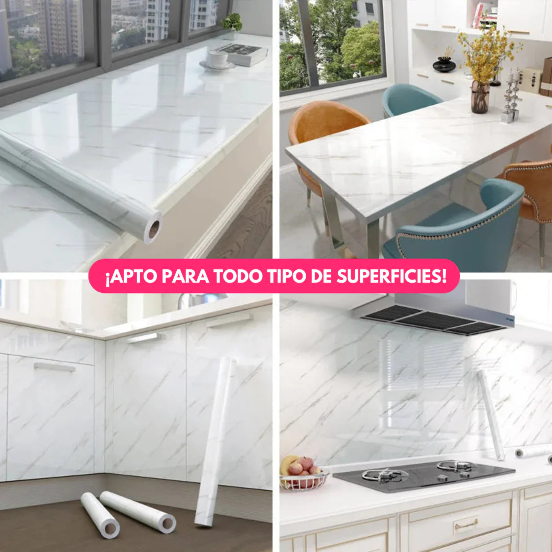 DecoVinilo™ Simil Marmol ┃ Adhesivo premium Ideal para mesadas o paredes