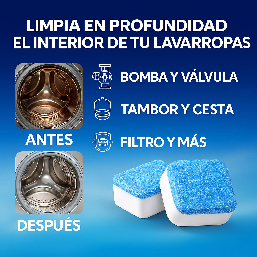 Kit de Limpieza Profunda para Lavarropas | Kit 12 Tabletas Antibacteriales - Arboleda™