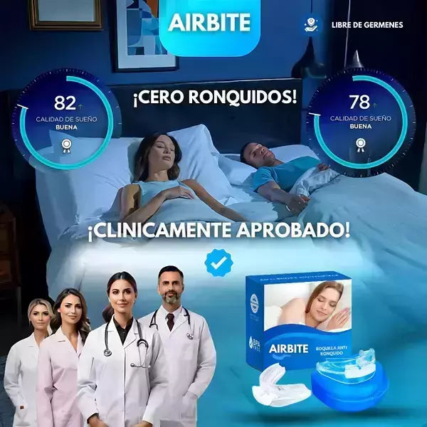 OFERTA ESPECIAL 2X1 AirBite™ Placa Anti Ronquido Apnea Y Bruxismo