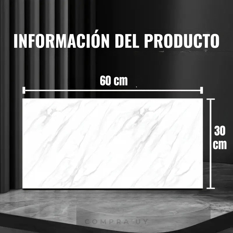 DecoPlacas™ Mármol ┃ Adhesivo premium para cocinas y baños + Vinilo de Regalo