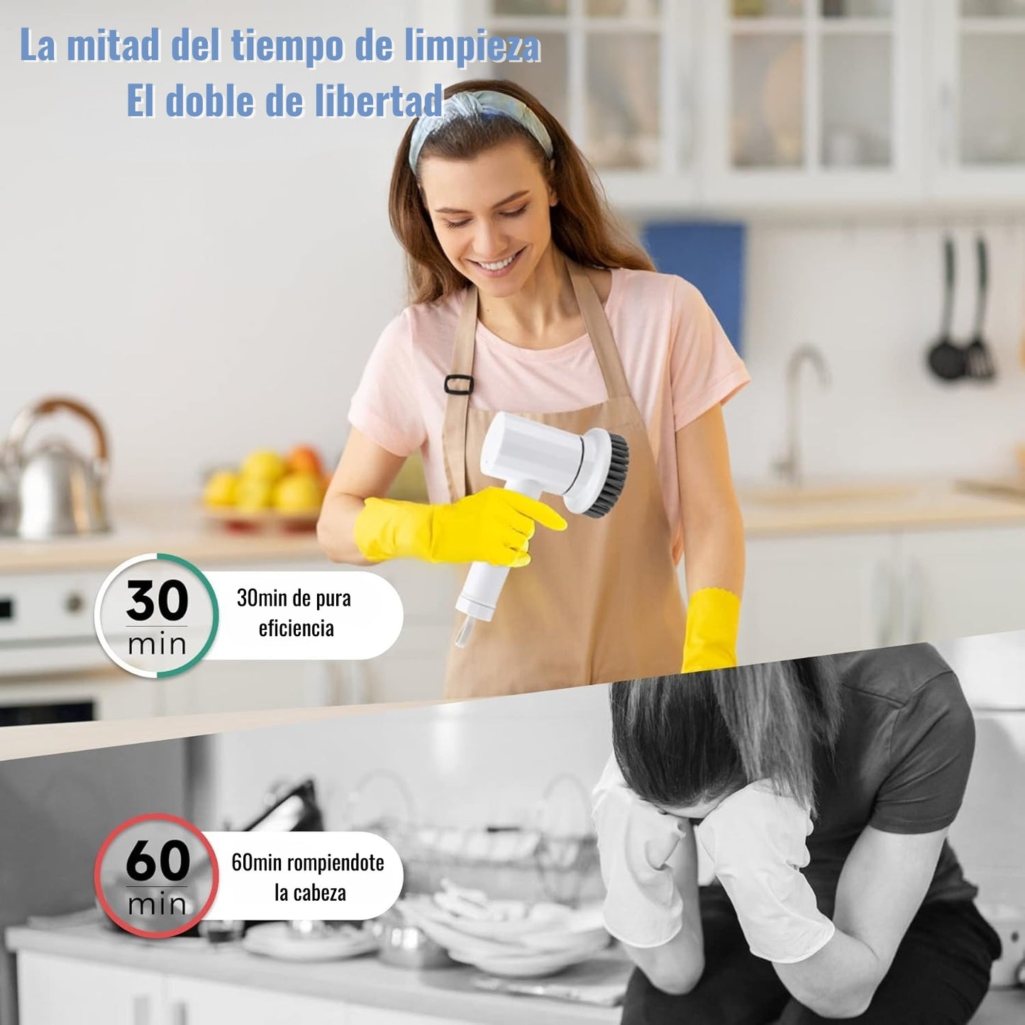Cepillo Giratorio Eléctrico MagicBrush™ │ 3 en 1 con 50% OFF