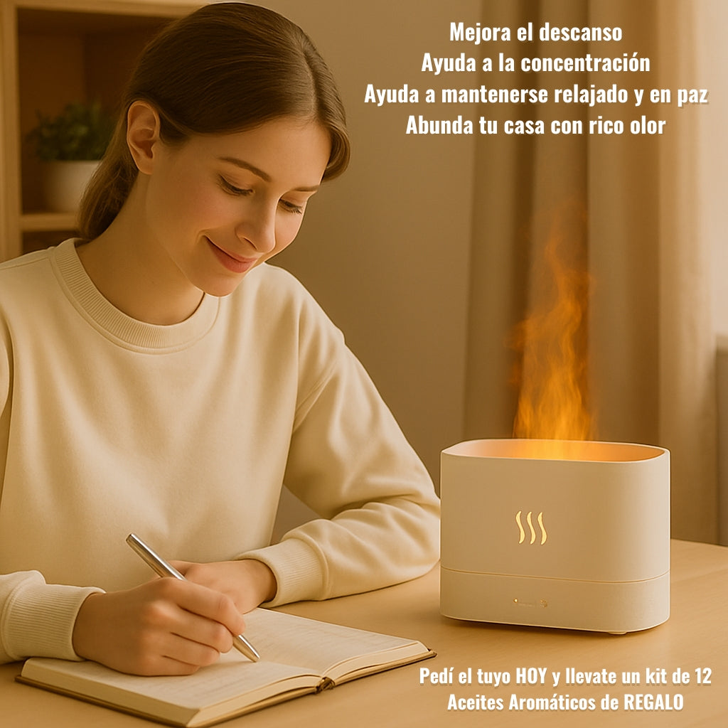 Humificador Difusor de Aromas + 12 Esencias Aromáticas de REGALO