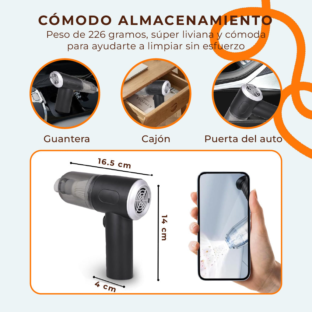 Aspiradora & Sopladora Portátil Pro™ 2 en 1 │ Solucioná tú Auto y Hogar