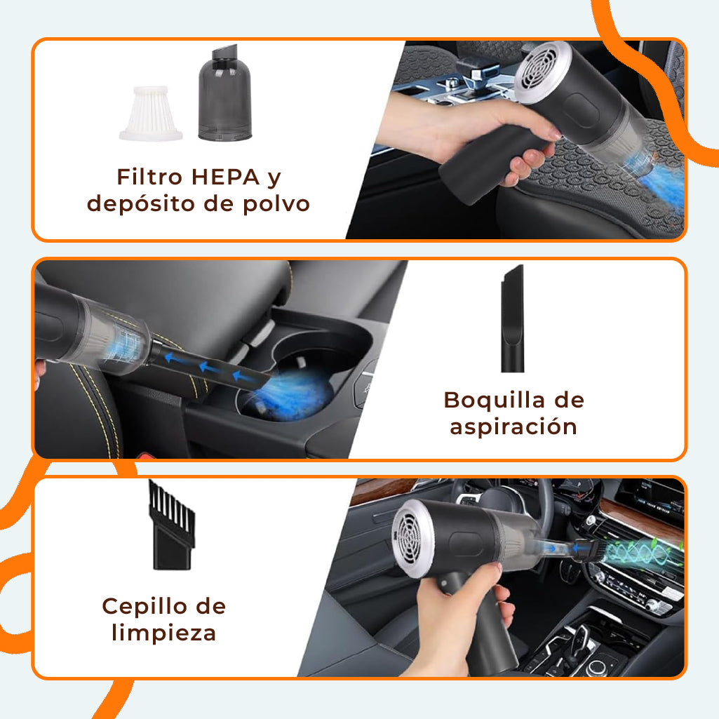 Aspiradora & Sopladora Portátil Pro™ 2 en 1 │ Solucioná tú Auto y Hogar