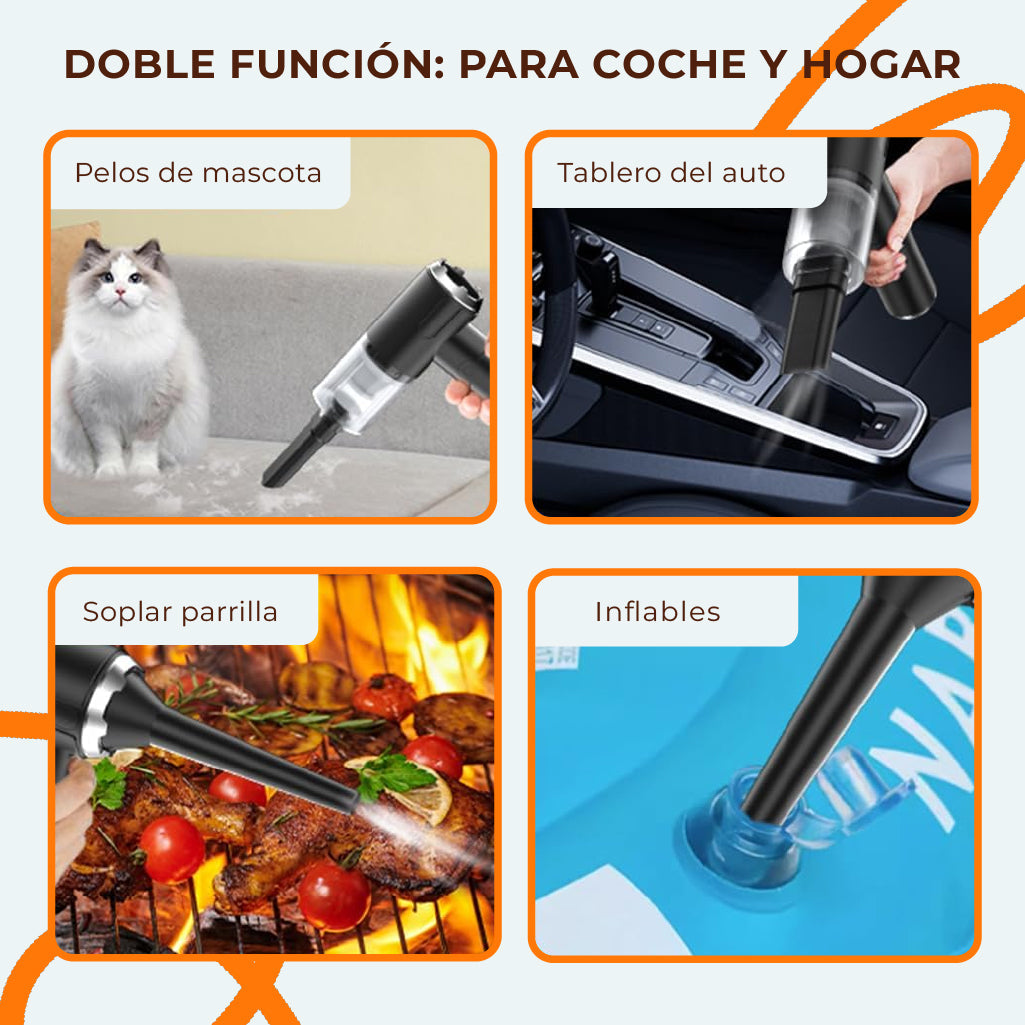 Aspiradora & Sopladora Portátil Pro™ 2 en 1 │ Solucioná tú Auto y Hogar
