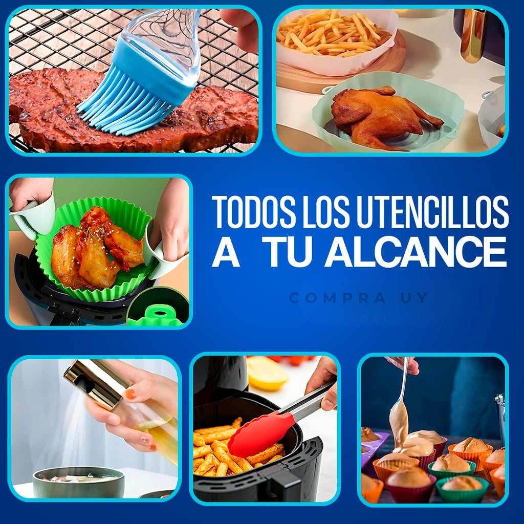 SiliconCook™ | El Combo Definitivo Para Tu Freidora de Aire