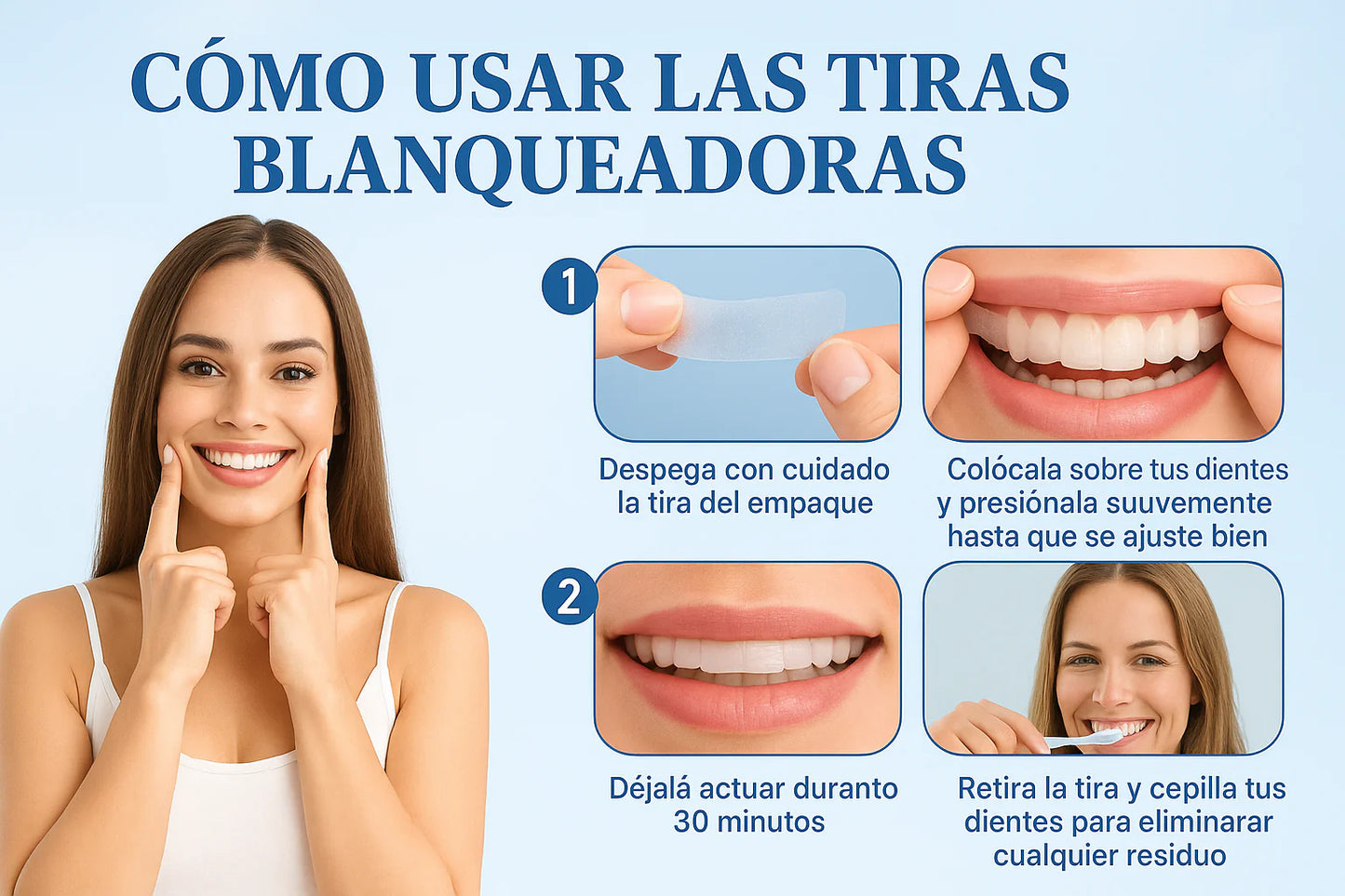 WhitePro™ 5D │ Tiras Blanqueadoras 5D Premium (Pack x14)