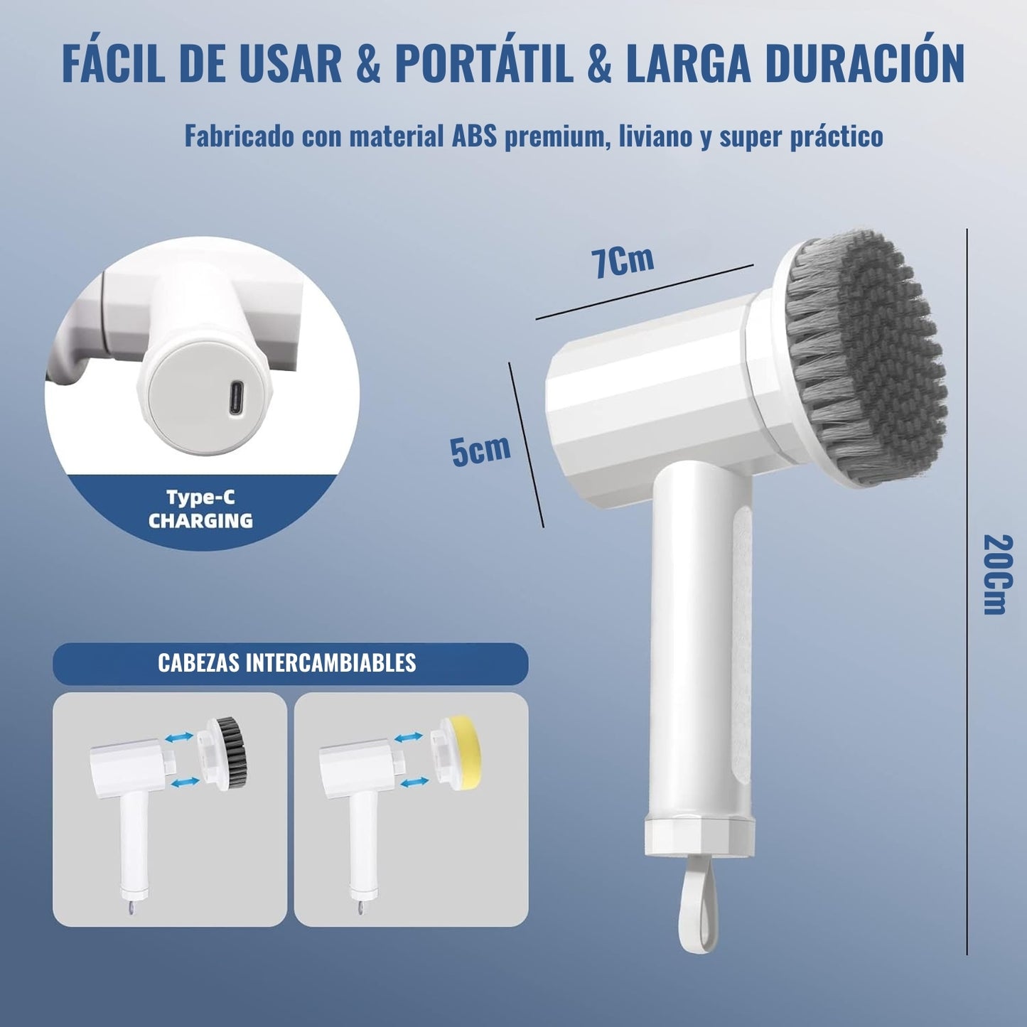 Cepillo Giratorio Eléctrico MagicBrush™ │ 3 en 1 con 50% OFF