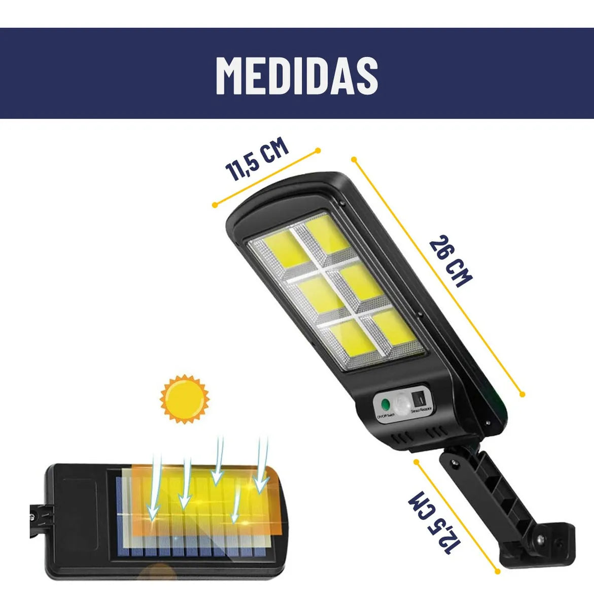 2X1 REFLECTOR SOLAR LED PARA EXTERIORES | SIN CABLES, SIN FACTURAS