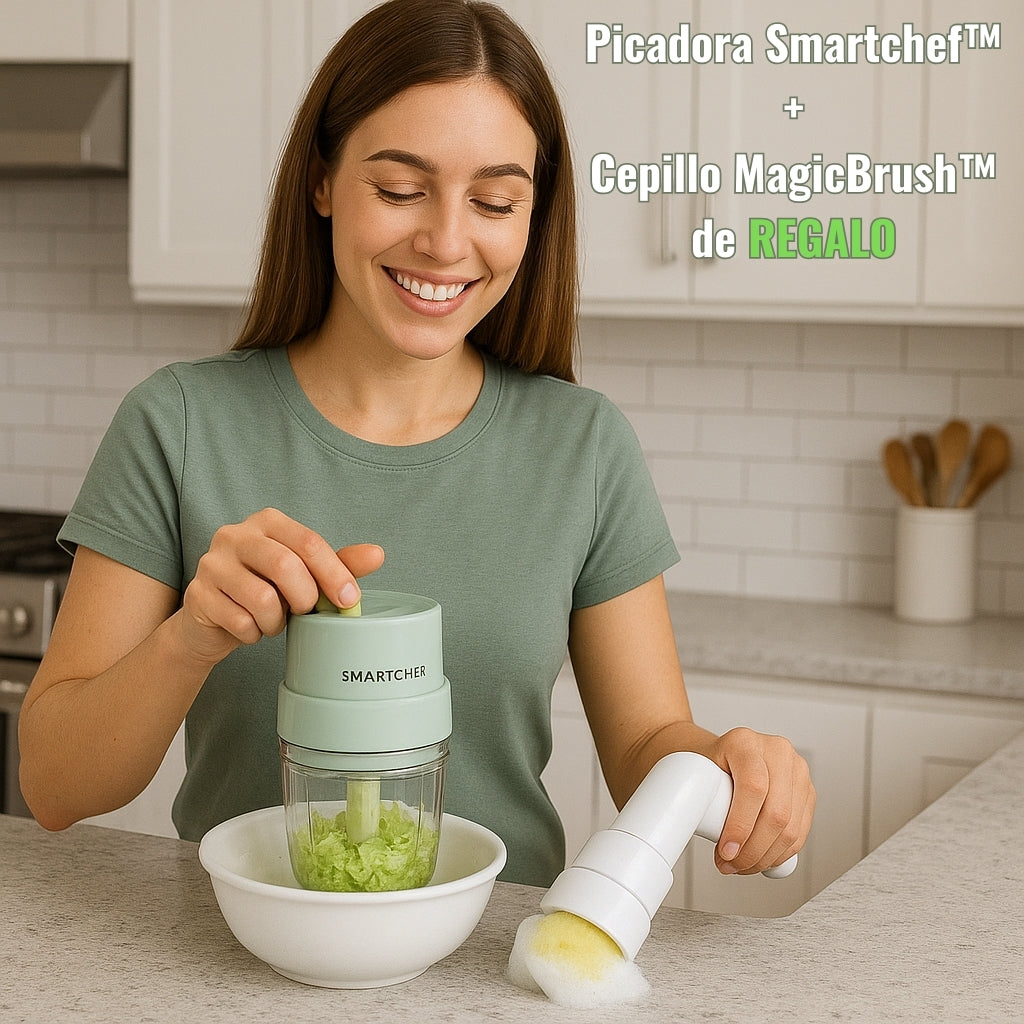 Picadora Multifuncional Smartchef™ + Cepillo Eléctrico MagicBrush™ de REGALO | Pocas Unidades