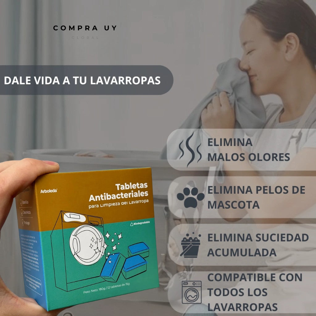 Kit de Limpieza Profunda para Lavarropas | Kit 12 Tabletas Antibacteriales - Arboleda™