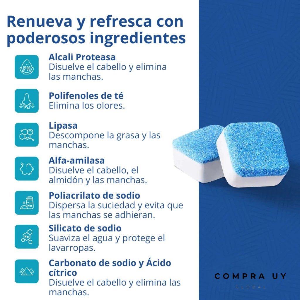 Kit de Limpieza Profunda para Lavarropas | Kit 12 Tabletas Antibacteriales - Arboleda™