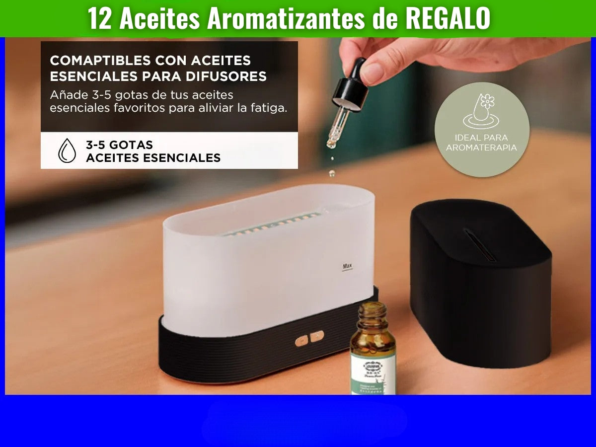 Humificador Difusor de Aromas + 12 Esencias Aromáticas de REGALO