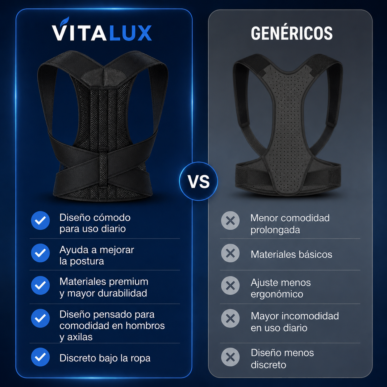 Corrector de Postura Vitalux