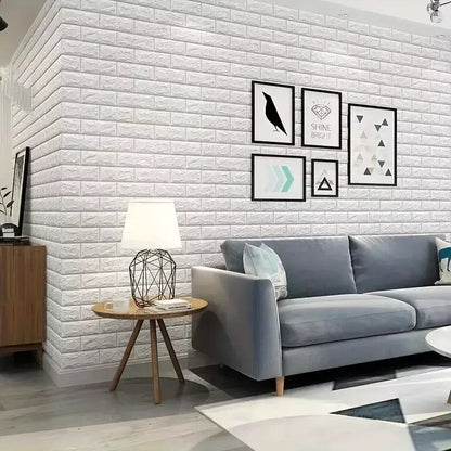 Revestimiento Decorativo 3D Simil Ladrillo – Pack 10 Placas Autoadhesivas + Vinilo de Regalo