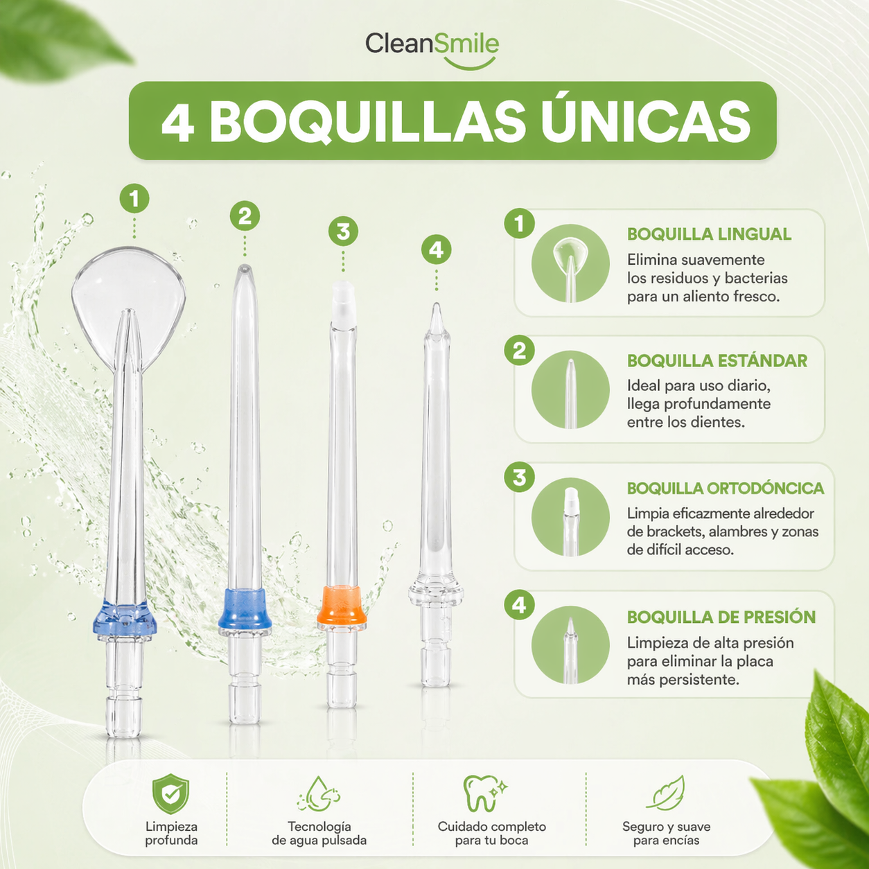Irrigador Bucal Limpieza Profunda ┃CleanSmile™