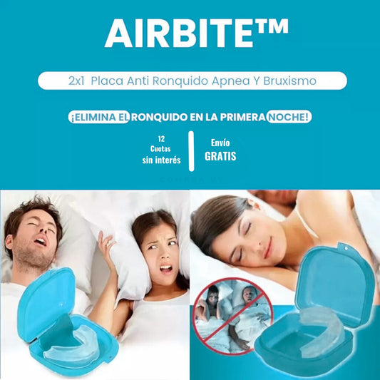OFERTA ESPECIAL 2X1 AirBite™ Placa Anti Ronquido Apnea Y Bruxismo