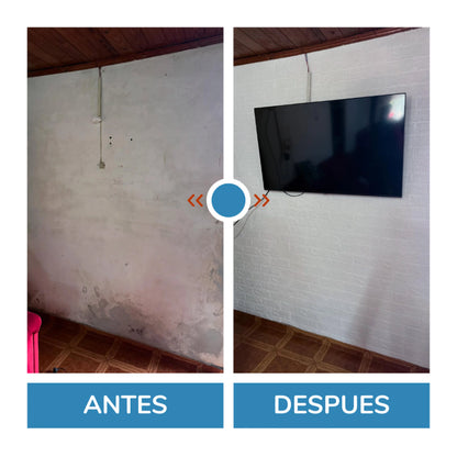 Revestimiento Decorativo 3D Simil Ladrillo – Pack 10 Placas Autoadhesivas + Vinilo de Regalo
