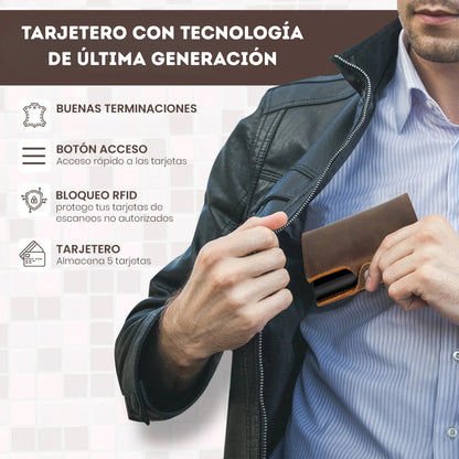 Tarjetero Anticlonación Axor™ + Otro de REGALO | Oferta 2x1 | Bloqueo RFID