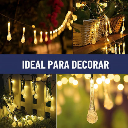 Guirnalda Solar 2x1 7 m · 30 Luces LED Cálidas Impermeables ✅