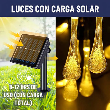 Guirnalda Solar 2x1 7 m · 30 Luces LED Cálidas Impermeables ✅