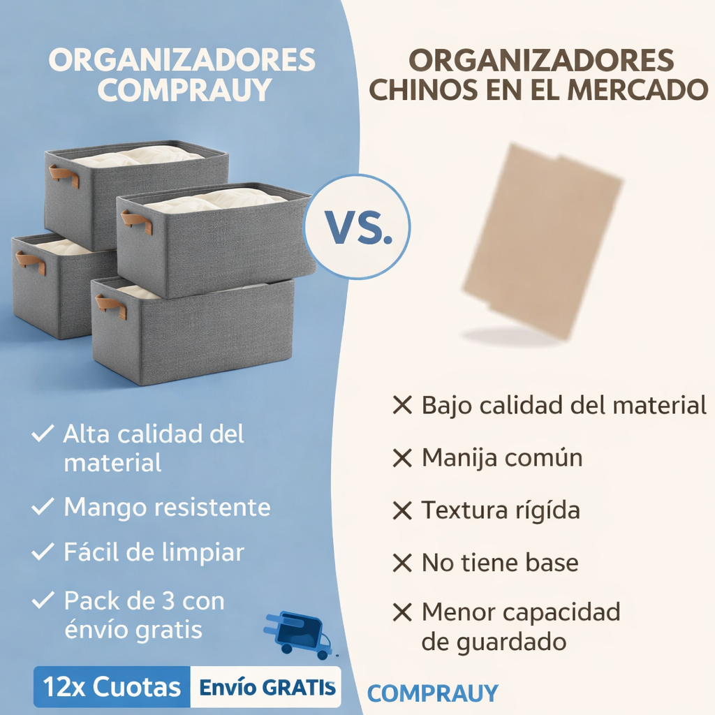 Organizadores de Ropa Plegables Comprauy™ | Comprá 1 y Lleváte 3