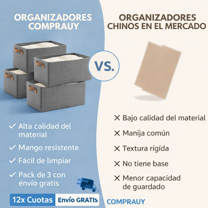 Organizadores de Ropa Plegables Comprauy™ | Comprá 1 y Lleváte 3