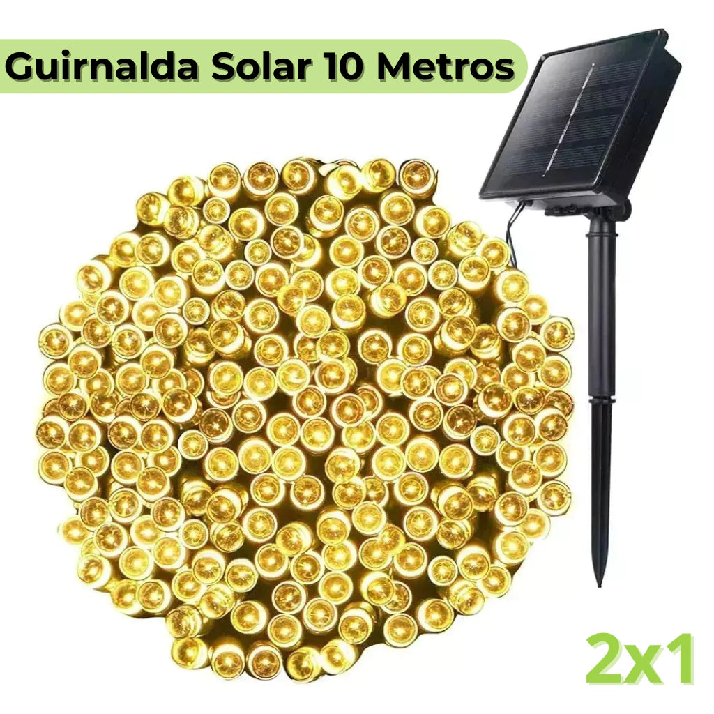 ¡OFERTA 2x1! Llevate 2 Guirnaldas Solares "Cielo Estrellado" (20 Metros Totales)