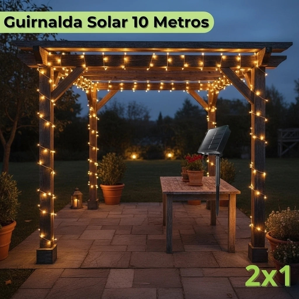 ¡OFERTA 2x1! Llevate 2 Guirnaldas Solares "Cielo Estrellado" (20 Metros Totales)