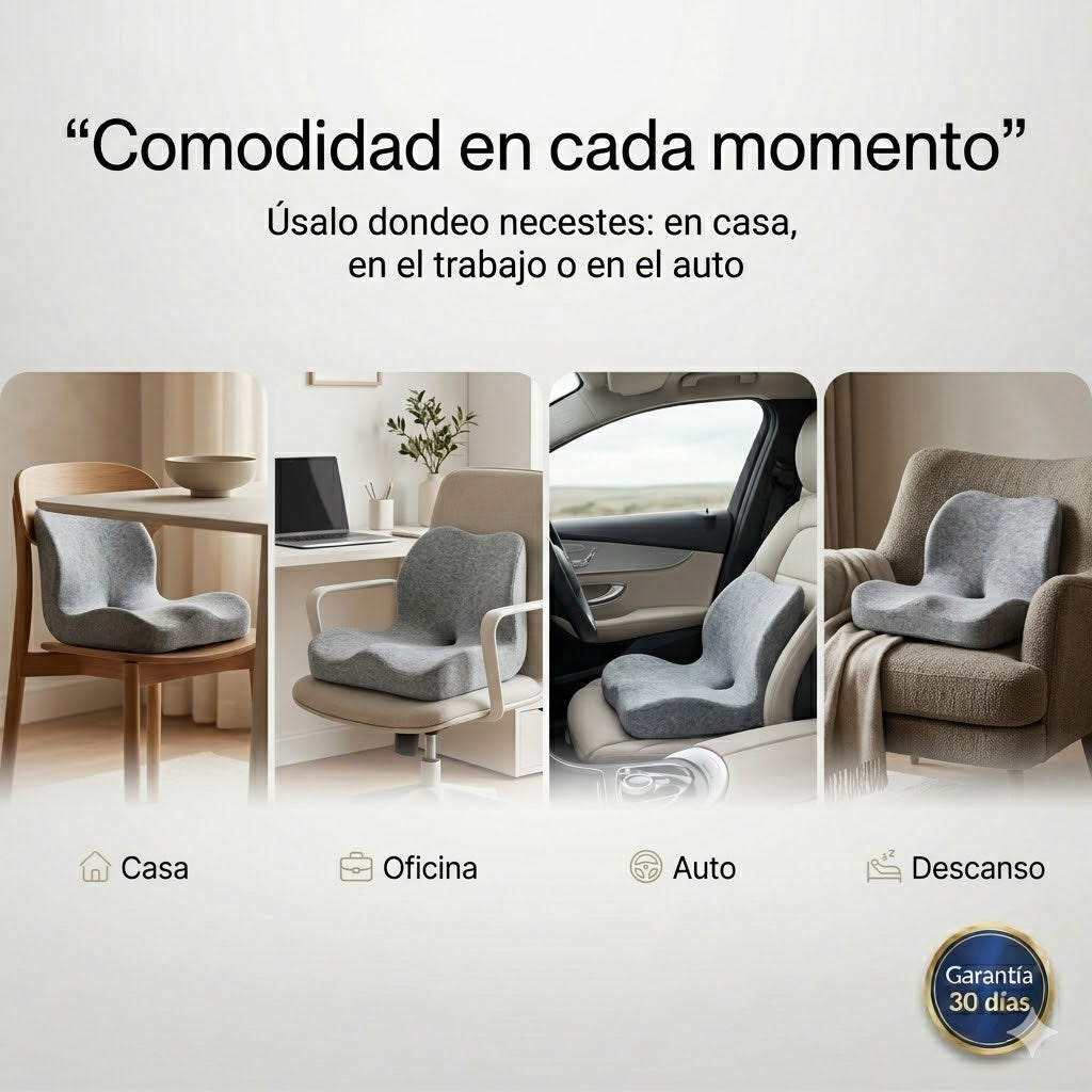 Almohadón Ortopédico Comprauy™ — Alivio del dolor de espalda y coxis desde el primer uso