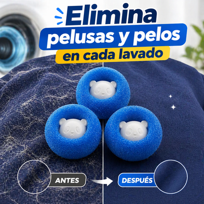 Pack x3 Pelotas Quita Pelusas para Lavarropas