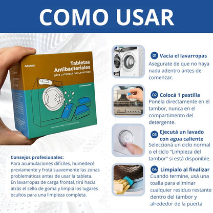 Kit de Limpieza Profunda para Lavarropas | Kit 12 Tabletas Antibacteriales - Arboleda™