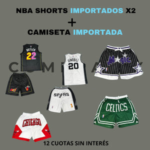 NBA SHORTS IMPORTADOS + CAMISETA - SUPER OFERTA 3X1