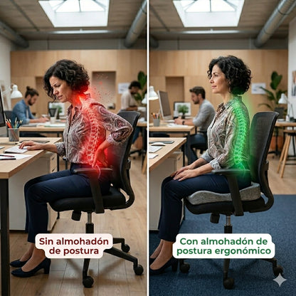 Almohadón Ortopédico Comprauy™ — Alivio del dolor de espalda y coxis desde el primer uso